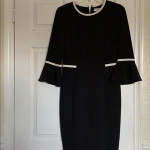 Calvin Klein Midi Dress with peplum sleeves